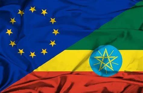 EU and Ethiopia flags
